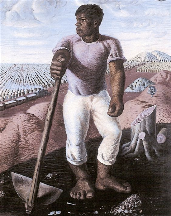 坎迪多·波蒂纳里，《咖啡种植园工人》，1938